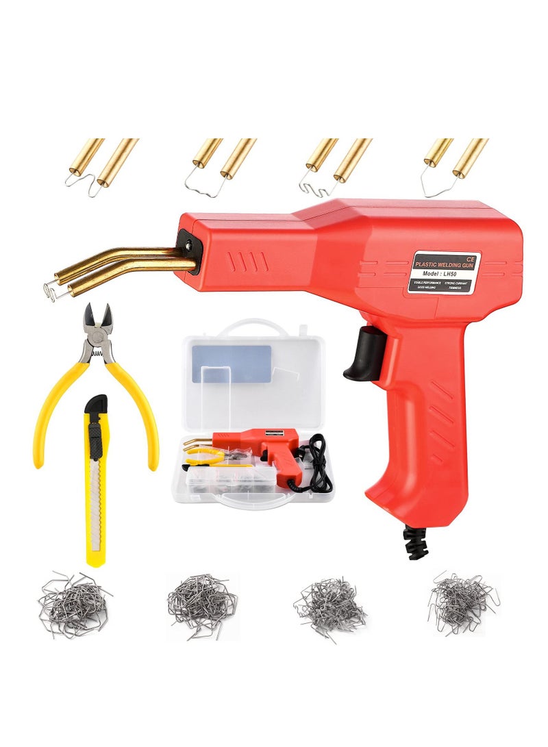 SYOSI Hot Stapler Plastic Welder Repair Kit Multiple Types Staples Suitable for Various Welding Environment with 400 Staples - Image 1
