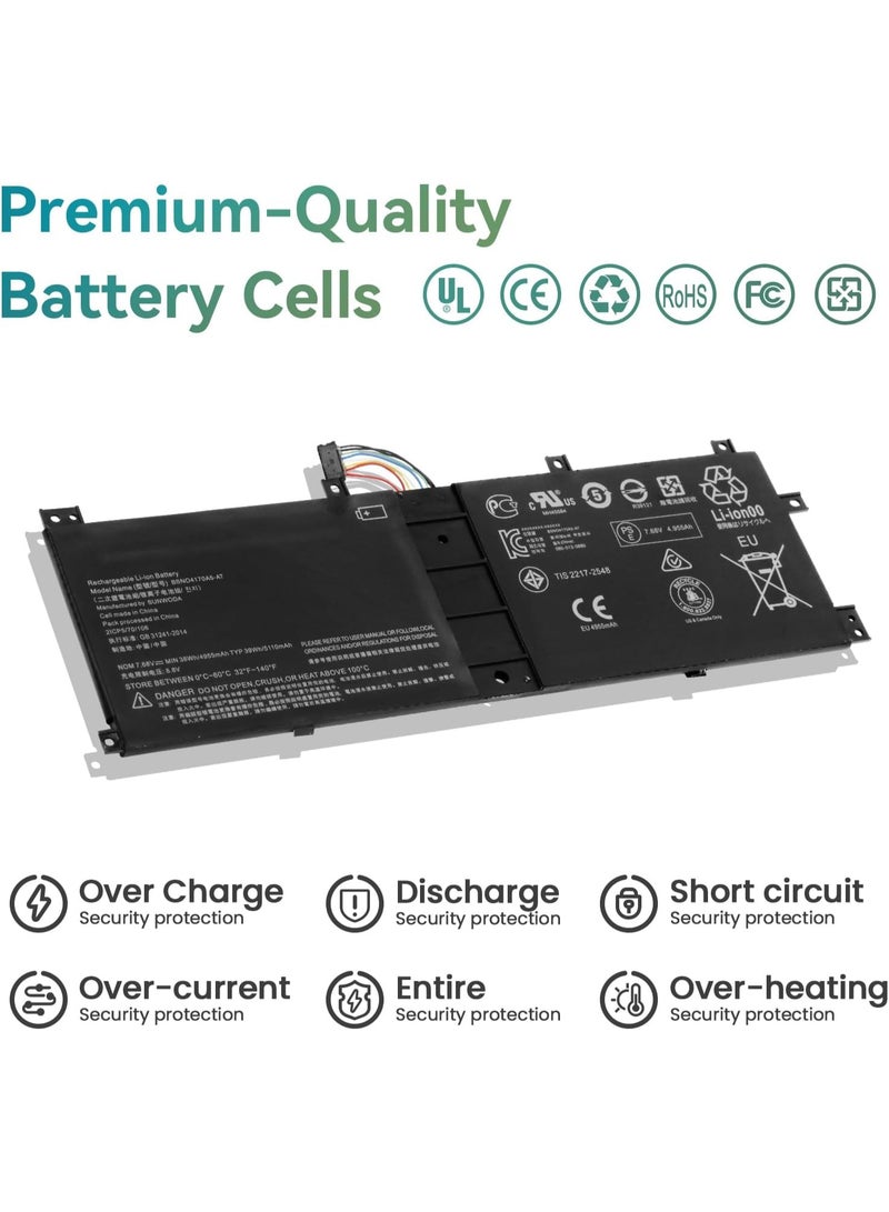 Terabyte 38Wh BSNO4170A5-AT Laptop Battery for Lenovo Ideapad Miix 510-12ISK 510-12IKB 520-12IKB 80U1 80XE 81CG 20M3 80U1000NGE 80U1000VSP 20M3000LGE LGE H5B10H5L67278 5B10L68713 BSNO4170A5-LH - Image 4