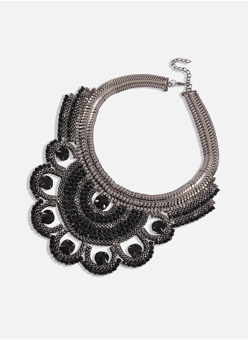 SOHI Chunky Crystal Necklace