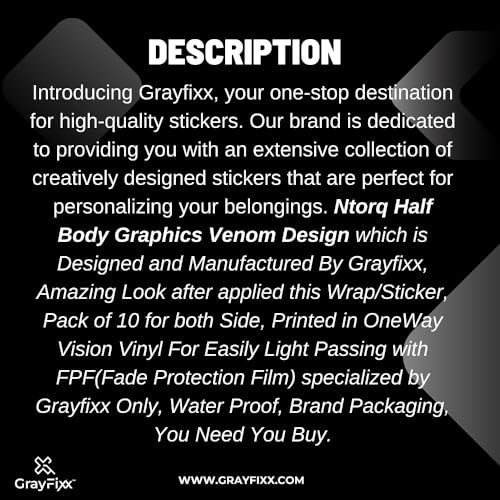 Grayfixx Venom Edition Half Body Sticker for Ntorq - Image 4