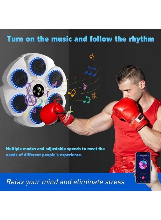 CCOVERY Music Boxing Machine Smart Bluetooth Music Boxing Machine with LED Screen 9 Modes and Speed Variations Wall Mounted Musical Boxing Machine with Boxing Gloves  - Image 2