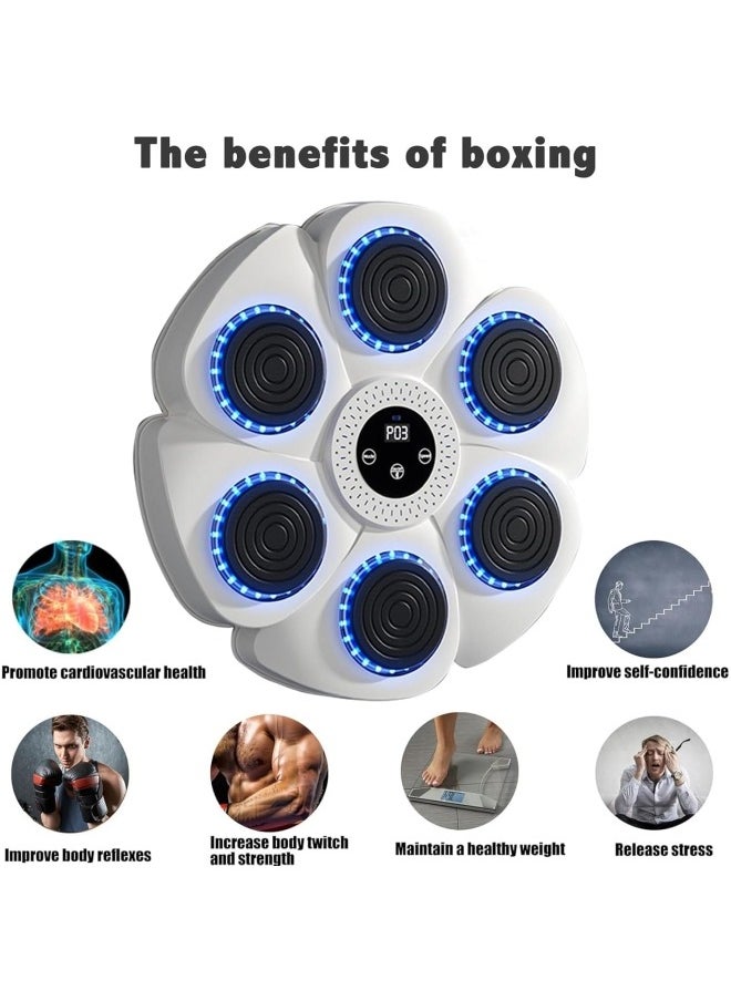 CCOVERY Music Boxing Machine Smart Bluetooth Music Boxing Machine with LED Screen 9 Modes and Speed Variations Wall Mounted Musical Boxing Machine with Boxing Gloves  - Image 5