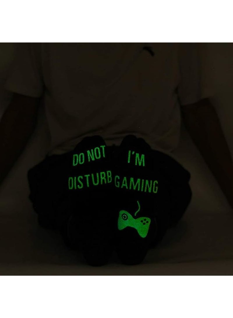 SOLARAE Gaming Sock, Do Not Disturb I'm Gaming,Gaming Socks for Teen Boys Gamer with Glowing, Novelty Socks for Men Dad Father - Image 5