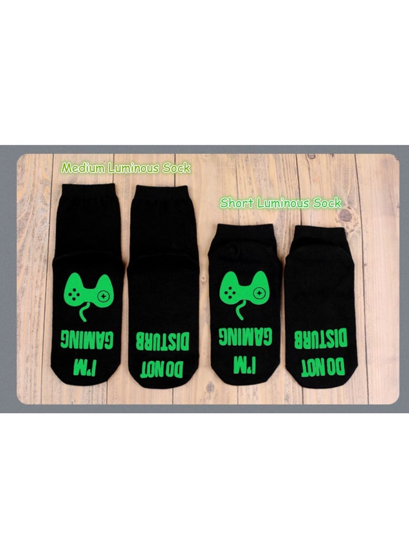 SOLARAE Gaming Sock, Do Not Disturb I'm Gaming,Gaming Socks for Teen Boys Gamer with Glowing, Novelty Socks for Men Dad Father - Image 4