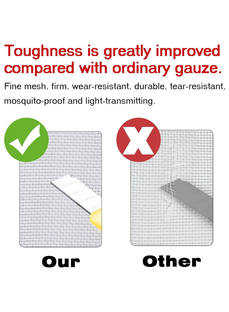 INSIJAM Magnetic Window Screen Anti Mosquito Screen Mesh for House Window Protector Insect Bug Mosquito Net Fine Mesh Screen Curtain DIY Screen Window with Full Frame Magnetic Strip - 100x100cm - Image 4