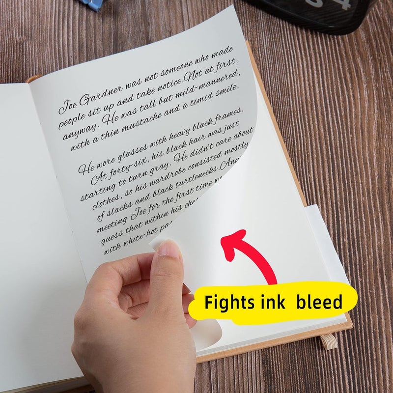 إكس يارك مجموعة دفاتر ملاحظات الفارغة A5 من Kraft، دفاتر رسم ذات غلاف صلب مع ورق غير مسطر، مجموعة مكونة من 2، 120 جرامًا للمتر المربع، 102 ورقة، مقاس 5.5 × 8.3 بوصة، مجموعة دفاتر السفر - Image 4