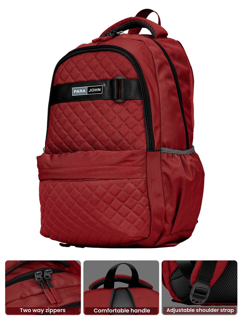 Parajohn 18 Inch School Backpack for Boys & Girls, Lightweight Durable School Bag with Multiple Compartments,Red - Image 5