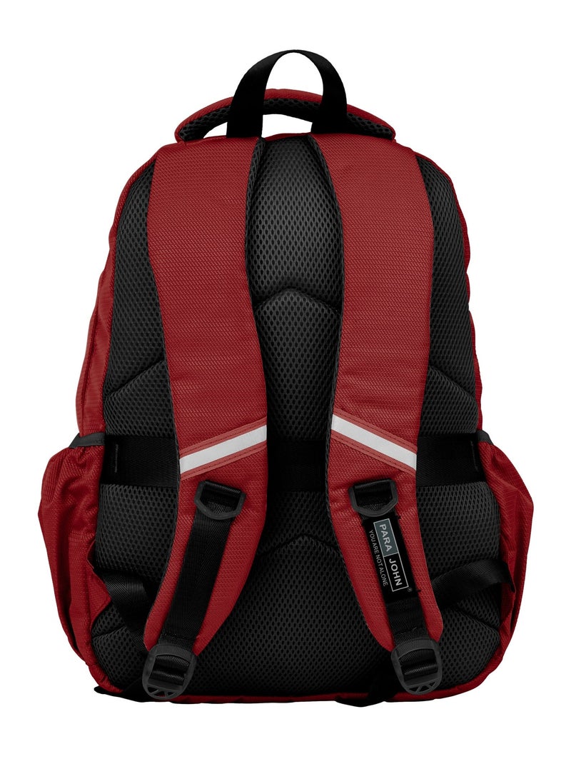 Parajohn 18 Inch School Backpack for Boys & Girls, Lightweight Durable School Bag with Multiple Compartments,Red - Image 3