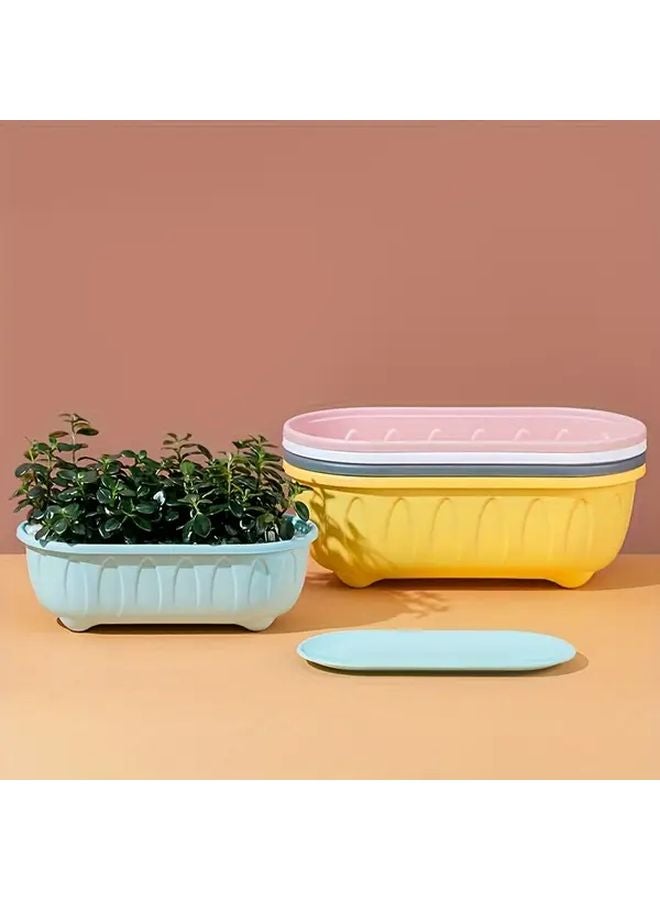 Pink Ultra Thick Rectangular Planter Box for Vegetables Herbs Succulents Flowers with Free Gardening Tools - Image 5