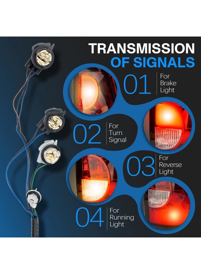 WEILEITE Left Driver and Right Passenger Side Tail Light Direct Wiring Harness Kit Compatible with Chevy Silverado 1500 1500HD 2500HD 3500 2003-2007 Replace 16531401 16531402 - Image 5