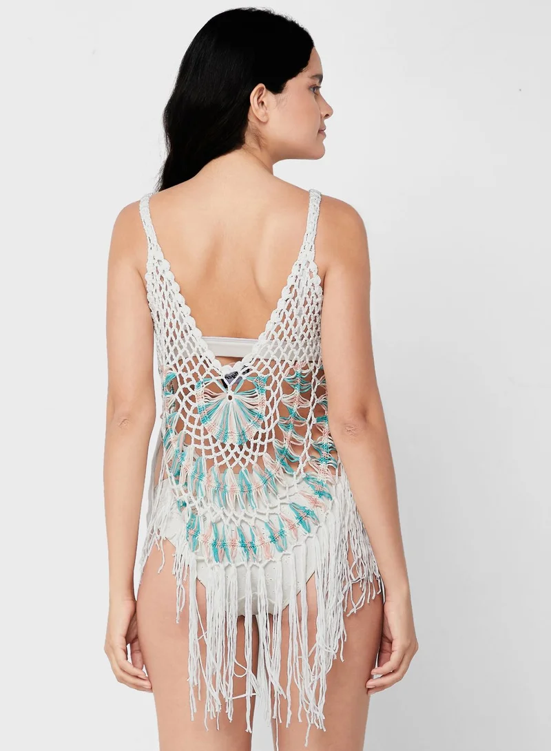 Ginger Crochet Fringe Cover Up