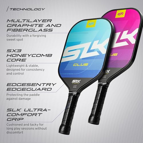 Selkirk Sport SLK Club Pickleball Paddle Bundle by Selkirk | Graphite & Fiberglass Face | SX3 Honeycomb Core | Ultimate Starter Set | 2 Lightweight Paddles | 3 Hybrid+ Pickleballs | 1 Mesh Sling Bag - Image 2