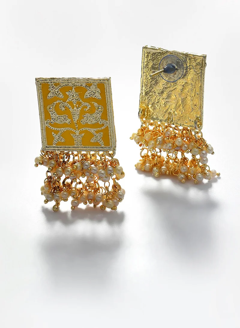 SOHI Contemporary Artificial Drop Earring Jewellery