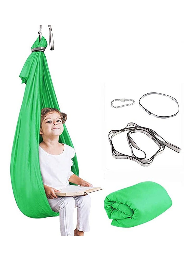 Generic Children's Rubber Hammock, Children's Soft Sensory Hammock, Children's Soft Sensory Hammock, Children's Flexible Hammock, Yoga Supplies（100*280cm）  - Image 1