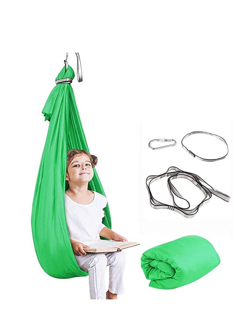 Generic Children's Rubber Hammock, Children's Soft Sensory Hammock, Children's Soft Sensory Hammock, Children's Flexible Hammock, Yoga Supplies（100*280cm）  - Image 2