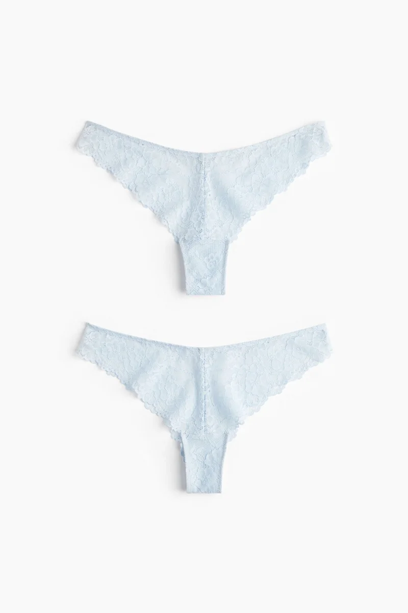H&M 2-pack lace Brazilian briefs
