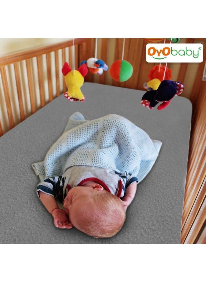 OYO BABY - Waterproof Quick Dry Sheet For Baby; Bed Pad ; Baby Bed Protector Sheet For Toddler Children (Small (50Cm X 70Cm) Grey) - Image 1