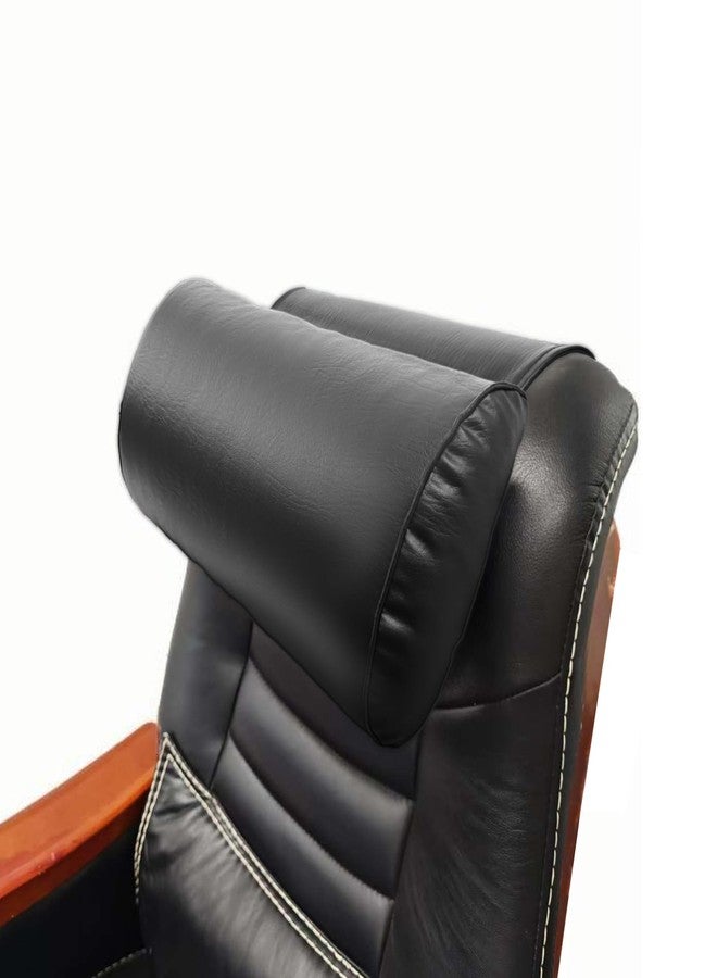 YOUFI Leather Recliner Headrest Pillow with Self-Stabilizing Weighted Base, Adjustable Filling for Head & Neck Support, Soft Neck Pillow for Recliner, Couch, Sofa, Chairs (Black) - Image 1