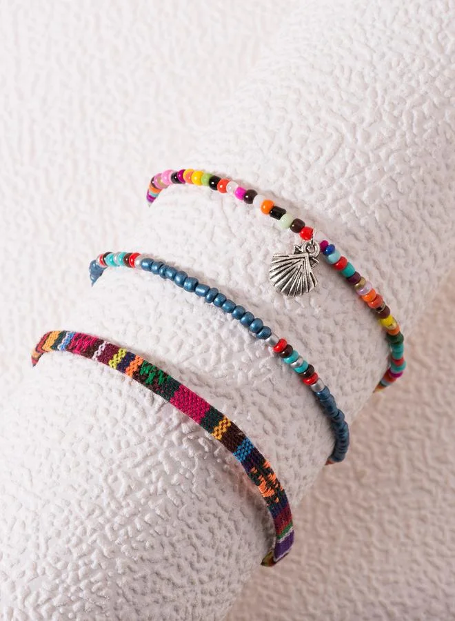Take Two Set of 3 - Beaded Anklet