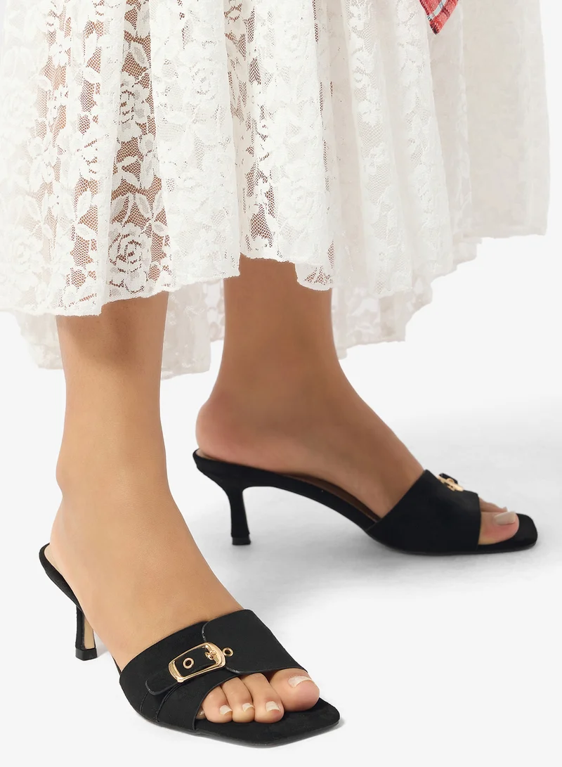 RAID  Suede Buckle Heeled Sandals for Women | Best Price UAE