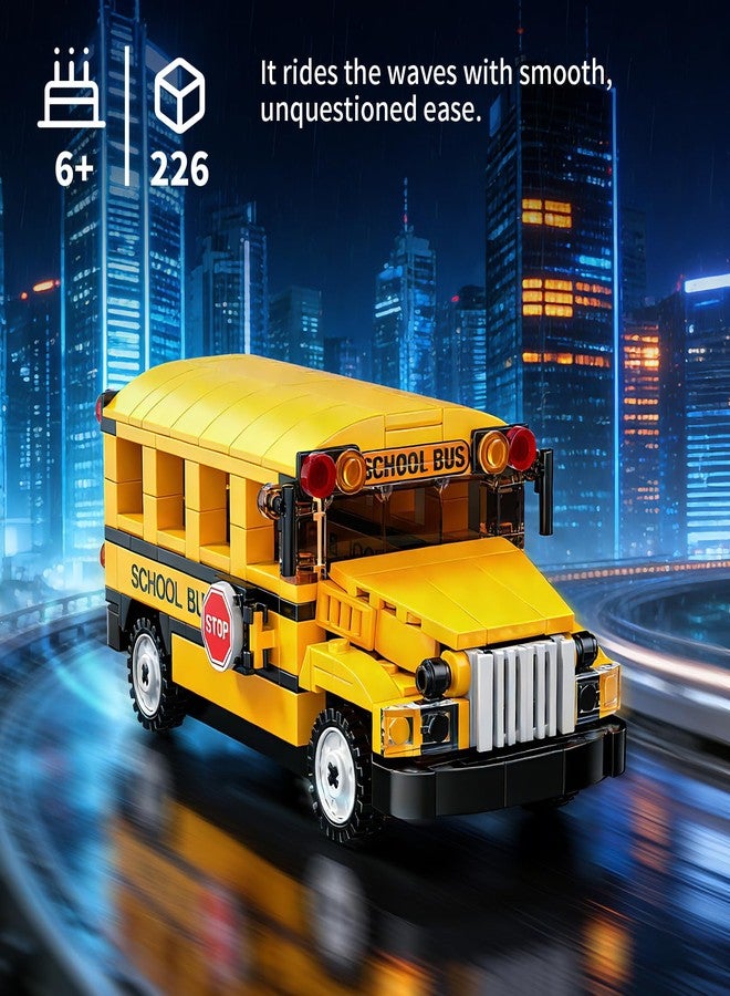 BLmukce STEM Building Toys for 6 7 8 9 Years Old, 226PCS Remote Control RC School Bus Engineering Construction Kit, Educational Learning Blocks Set, Christmas Birthday Gift for Boys Girls Ages 8-12 - Image 2