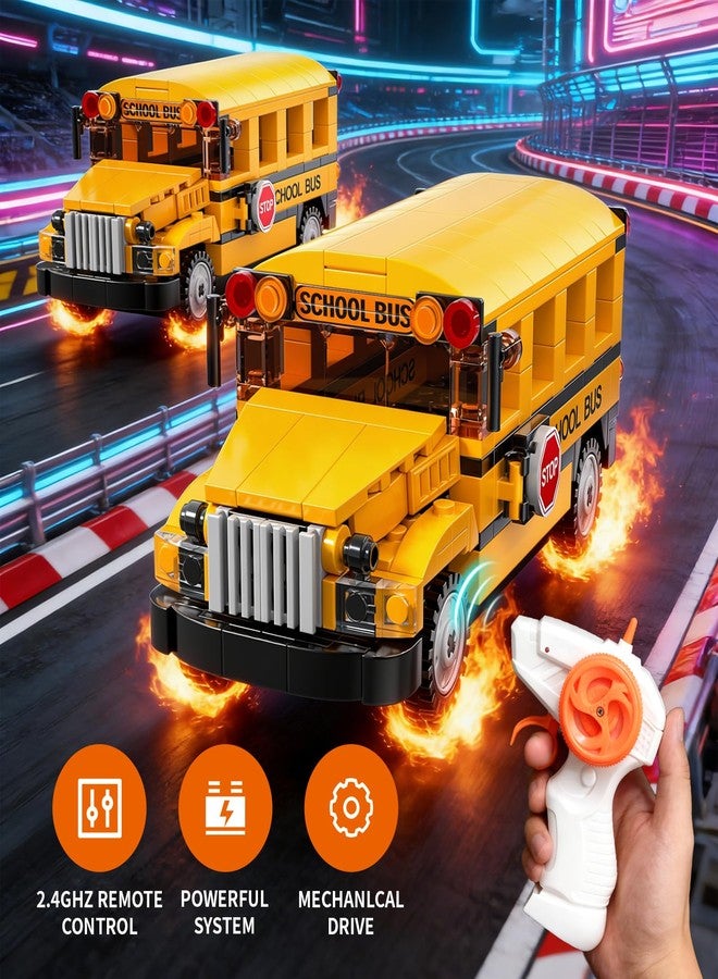 BLmukce STEM Building Toys for 6 7 8 9 Years Old, 226PCS Remote Control RC School Bus Engineering Construction Kit, Educational Learning Blocks Set, Christmas Birthday Gift for Boys Girls Ages 8-12 - Image 5