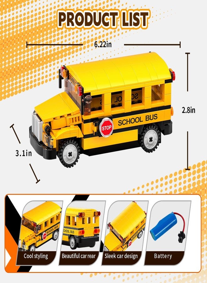 BLmukce STEM Building Toys for 6 7 8 9 Years Old, 226PCS Remote Control RC School Bus Engineering Construction Kit, Educational Learning Blocks Set, Christmas Birthday Gift for Boys Girls Ages 8-12 - Image 3