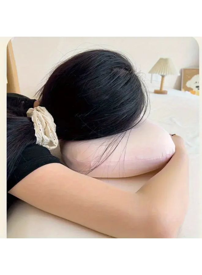 Ergonomic Lumbar Pillow Portable Memory Foam Support For Office Car Home Pink - Image 4