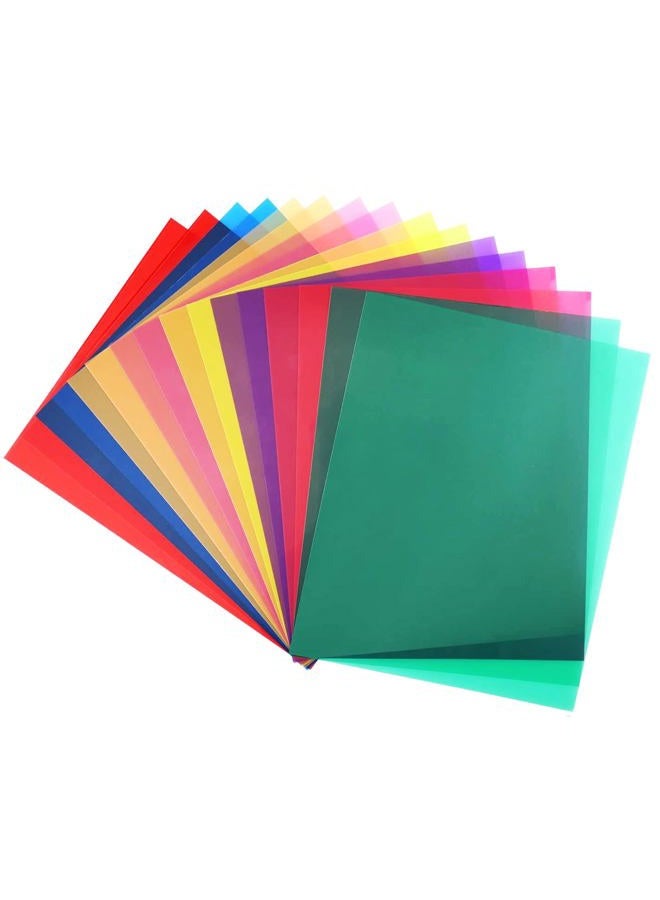 16Packs Color Gels for Photography Color Correction Gel Filter for Lighting Transparent Color Gel Light Sheets for Lighting for DIY Video, Film, LED Light and Flashlight(8.26 x 11.69in) - Image 1