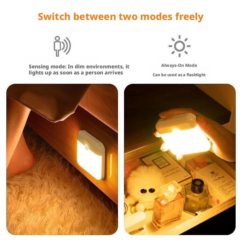 Square Smart Night Light with Motion Sensor and Magnetic Charging - Image 4
