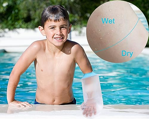 CureSquad غطاء ذراع مقاوم للماء للأطفال من CureSquad، غطاء ذراع للأطفال، واقي ناعم ومريح للجبيرة للاستحمام، غطاء ذراع للسباحة، حقيبة جبيرة للاستحمام قابلة لإعادة الاستخدام، هدايا للأطفال ذوي الذراع المكسور - Image 3