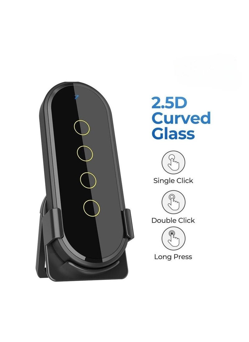 ZigBee Remote, Tuya Smart Remote, WiFi Smart Wall Light Switch, No Wires Required ZigBee Remote Switch with Glass Panel, 4 Gang Smart Switch Black, Work with Tuya APP - Image 4