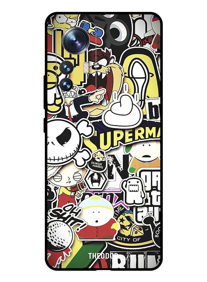 Theodor Protective Case Cover For Xiaomi 12 Pro 5G Cartoon Collage - Image 1