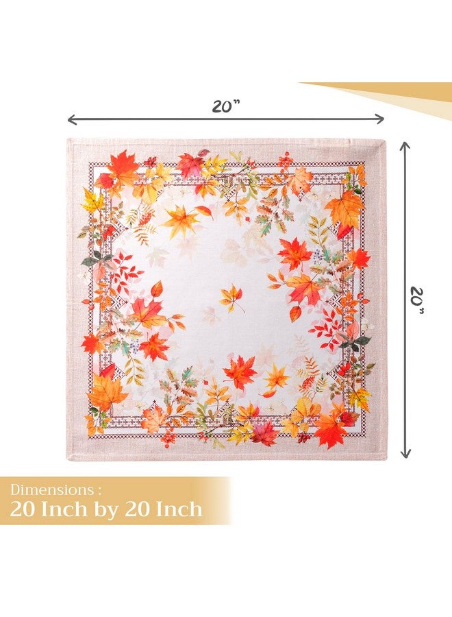 Maison d' Hermine مناديل ميزون د هيرمين 20"x20" 100% قطن زينة قابلة للغسل لمائدة الهدايا، المطبخ، الحفلات، الزفاف، المطاعم والتخييم، أمارانت - عيد الشكر/عيد الميلاد (مجموعة من 4) - Image 3