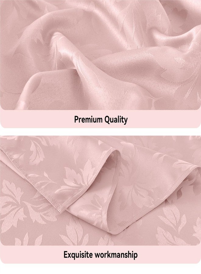 Romanstile Valentine Jacquard Rectangle Tablecloth - Waterproof Damask Floral Pattern Decorative Table Cloths Heavy Weight Fabric Table Covers for Dinner/Parties/Outdoor - 60 x 120 Inch, Pink - Image 4
