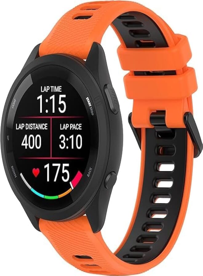 Next Next store 20mm Silicone Sport Band Compatible With Galaxy Watch 4 40mm 42mm 46mm/Galaxy Watch Active 2 40mm 44mm/Gear s2/Amazfit GTS/Watch 3 41MM (Orange Black)