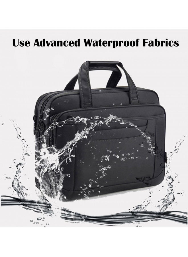 Yenyoh Briefcase Bag 15.6 Inch Laptop Messenger Bag Business Office Bag for Men Women, Waterproof Stylish Nylon Multi-Functional Shoulder Bag fit for Computer Notebook MacBook Hp Dell Lenovo Asus Apple Acer  - Image 3