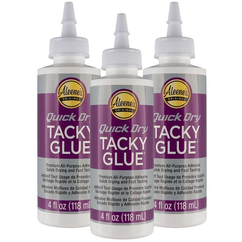 Craft County All-Purpose Tacky Glue â€“ Premium Adhesive for Crafts, Jewelry, and Household Repairs â€“ Quick Dry 4 Oz. (3 Bottles) - Image 1
