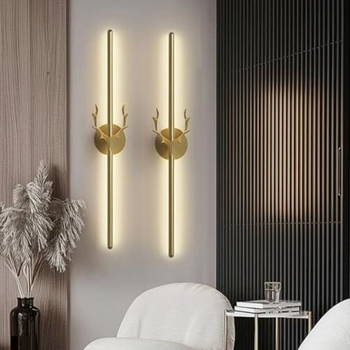 Groeien Modern LED Long Wall Sconce Gold Wall Light for Bedroom Living Room Corridor Lighting Fixtures Wall Mount (DEER-23.5 INCH, 2, Count) - Image 1