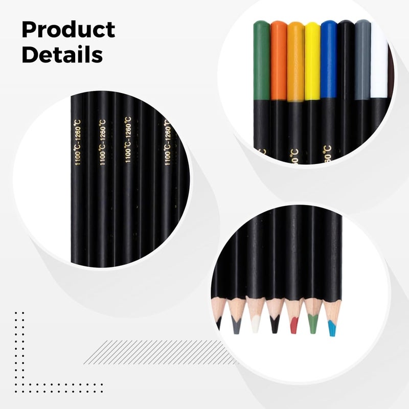 12 Pcs Ceramic Colored Pencils For Pottery, Oil-Based Underglaze, Water-Soluble Pencils, High-Temperature Firing, Vibrant Colors For Beginners & Artists - Image 1