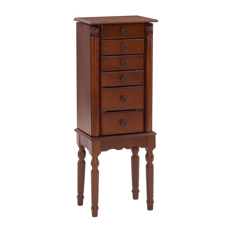 Powell Powell Lightly Distressed Deep Cherry Jewelry Armoire 