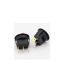 KNP KNP KCD2 6A 250V Red On-Off Round Rocker Switch is a compact round rocker switch designed for controlling electrical devices in various applications Its red illuminated rocker makes it easy to identify the switch status even in low light conditions.  - Image 2