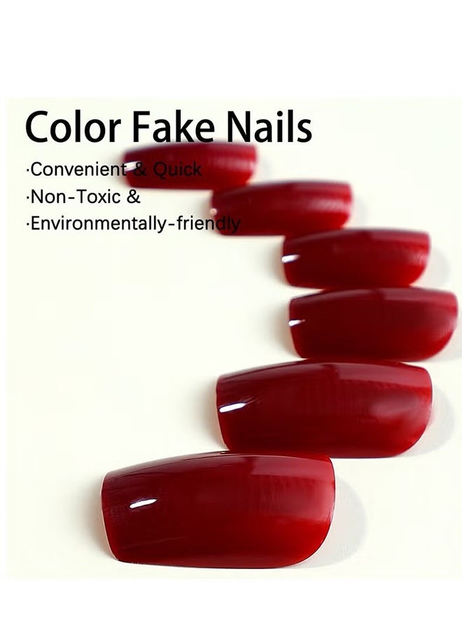 Happy D French Nail Stickers - Soft Gel French Fake Nails Set, Medium-Long Salon-Grade Press-On Nails, Seamless Adhesive Women's Nail Art - Image 2