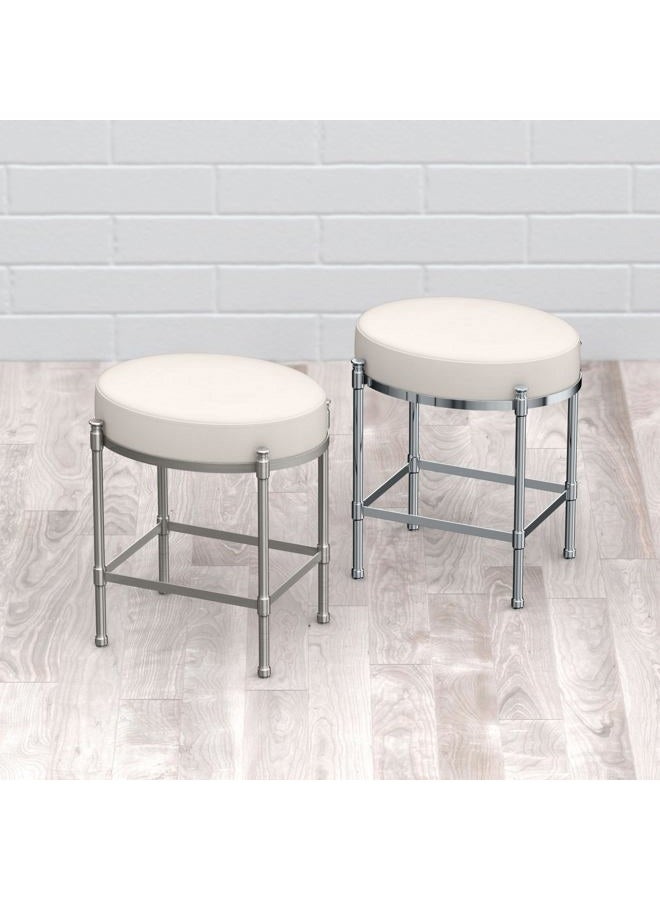 gatco 1359 Vanity Stool Oval Vanity Stool, Satin Nickel  - Image 2