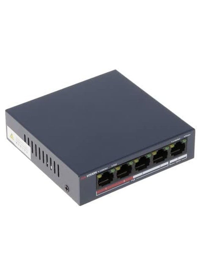 هيك فيجن محول DS-3E0105P-E/M(B)، 4 منافذ Poe بطول 100 متر ومنفذ إيثرنت بطول 100 متر، يدعم مصدر طاقة Poe ووضع التمديد، وإعادة توجيه سرعة الأسلاك وتصميم غير قابل للحظر - Image 4