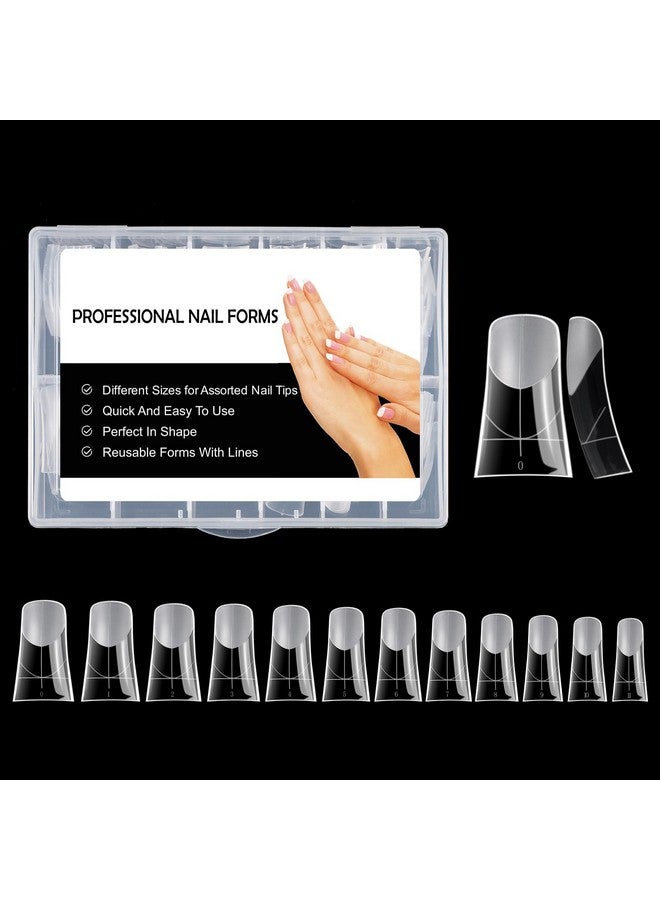 NMKL38 120Pcs Poly Extension Gel Dual Nail Form Coffin Nails Clear Ballerina Nail Tips Full Cover - Image 2
