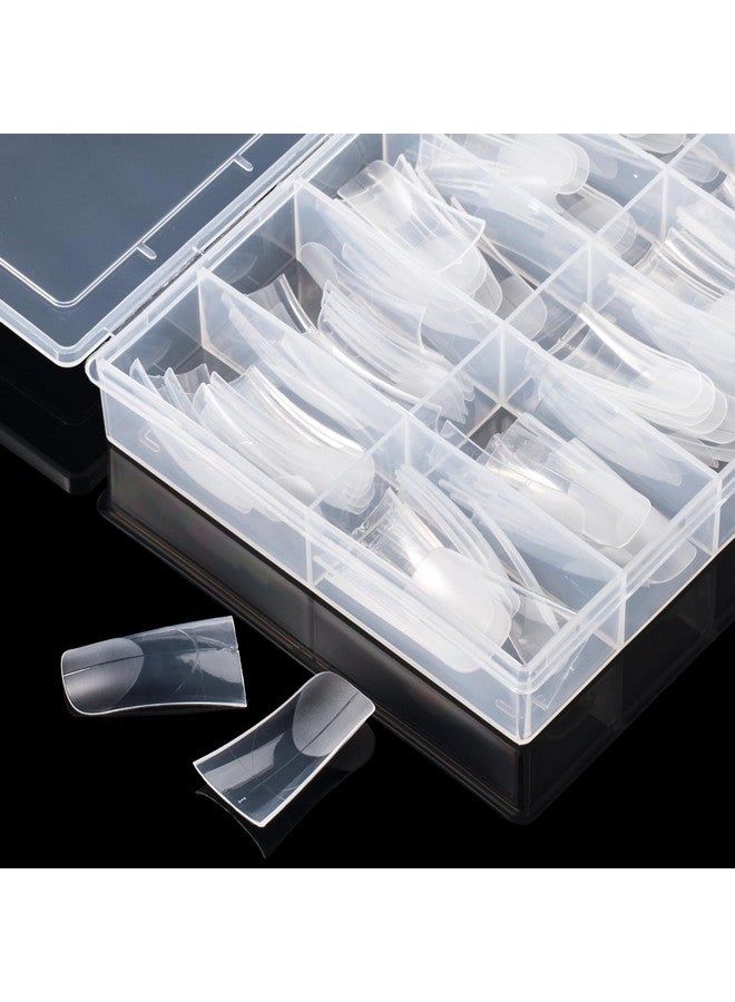 NMKL38 120Pcs Poly Extension Gel Dual Nail Form Coffin Nails Clear Ballerina Nail Tips Full Cover - Image 3