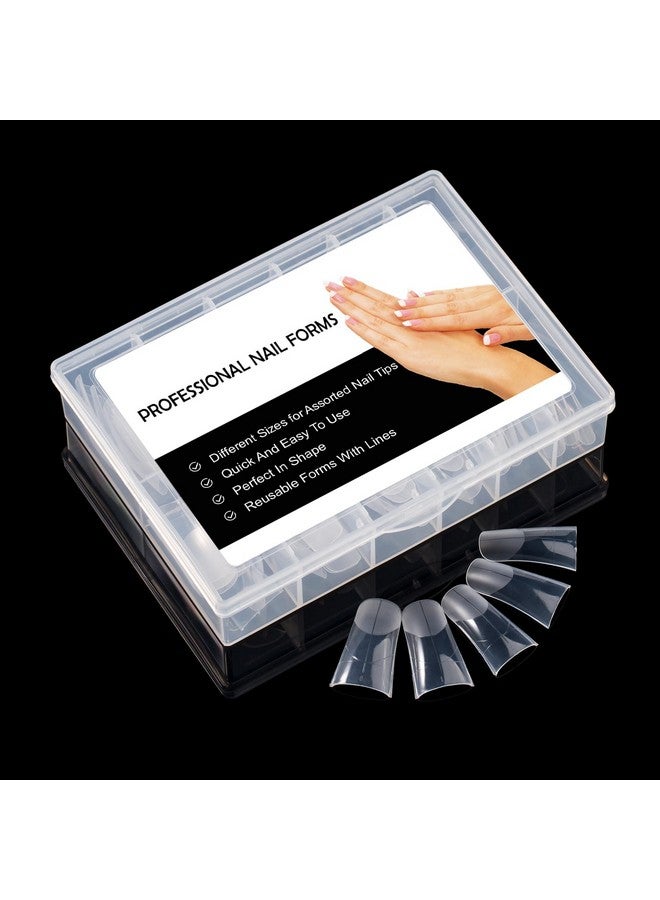 NMKL38 120Pcs Poly Extension Gel Dual Nail Form Coffin Nails Clear Ballerina Nail Tips Full Cover - Image 4