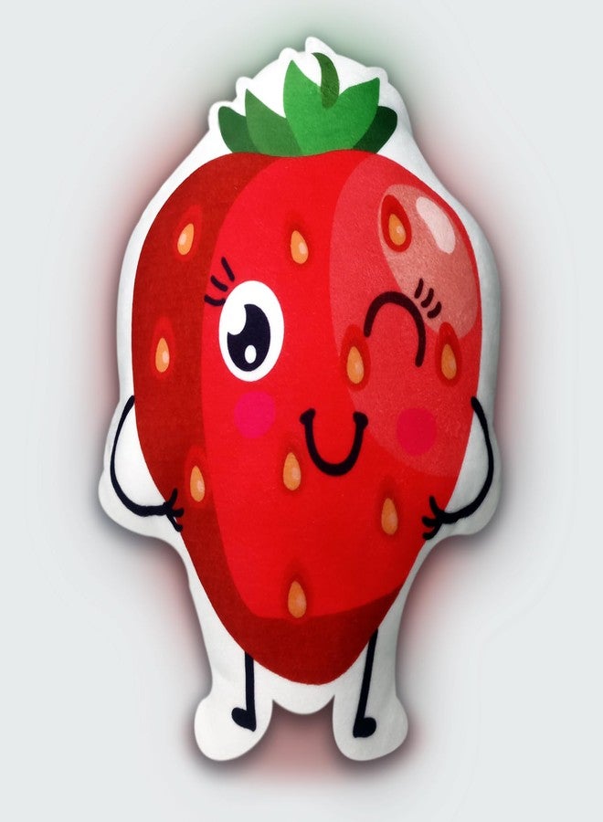 Avirons Adorable Strawberry Pillow - Playful and Cozy! Ideal for Kids, This Soft, Strawberry-Shaped Pillow adds a Sweet and Fun Touch to Their Space. - Image 2
