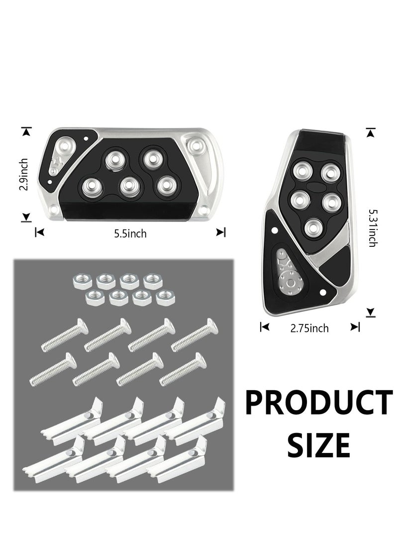 Generic Non-Slip Automatic Transmission Car Pedal Cover Kit(BrakeGas Accelerator Pedal Pads) No Drilling Car Aesthetic Accessories for Car SafetyCar Decoration (Black 2pcs) - Image 2